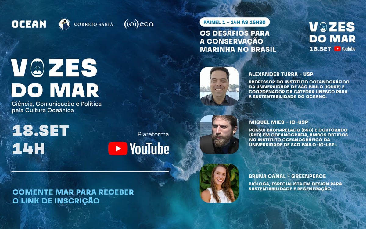 Vozes do Mar: gravação do webinário está disponível no YouTube; assista